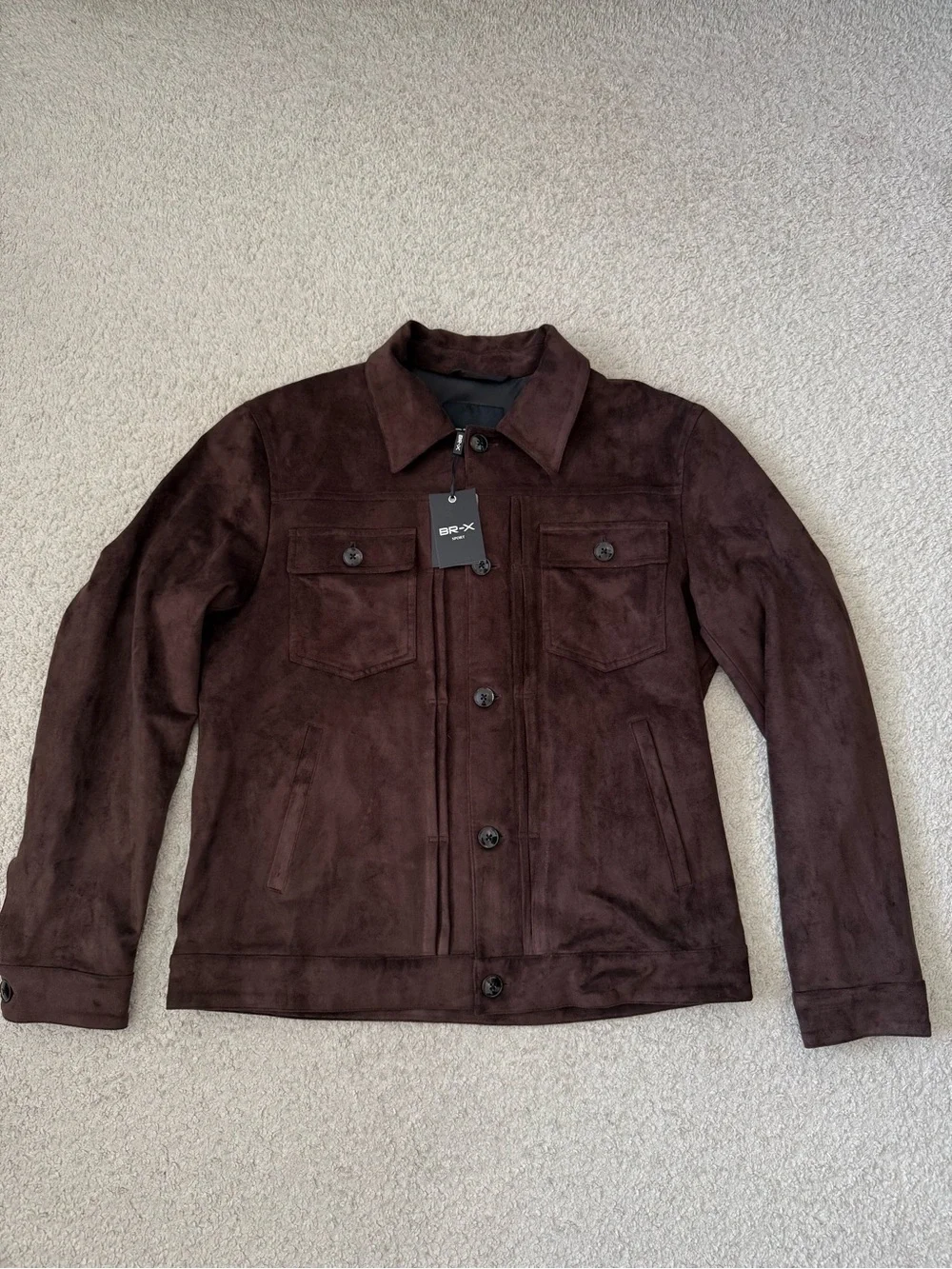 Men's Dark Brown Suede Jacket